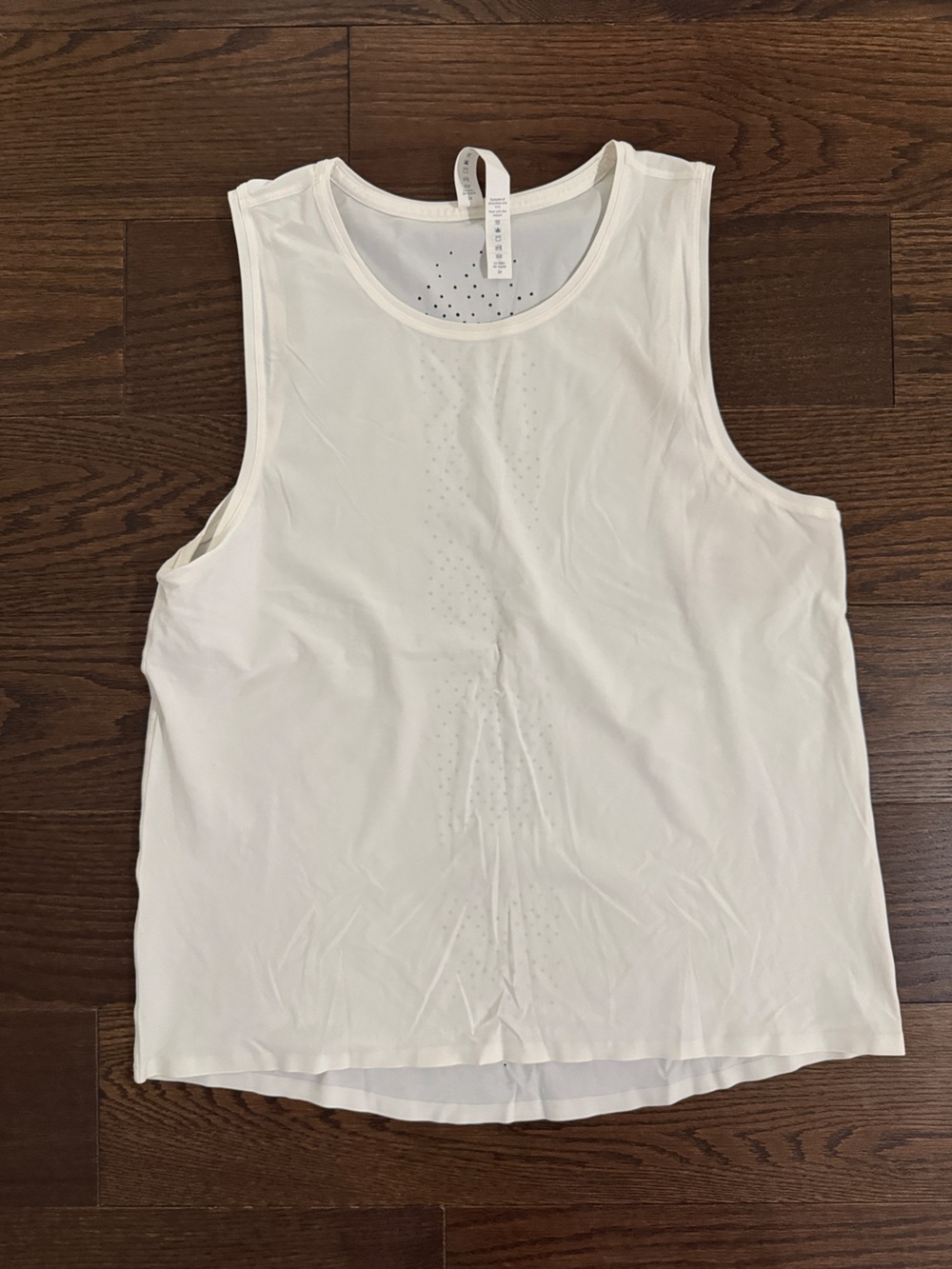 lululemon athletica White Perforated Scoop Tank
